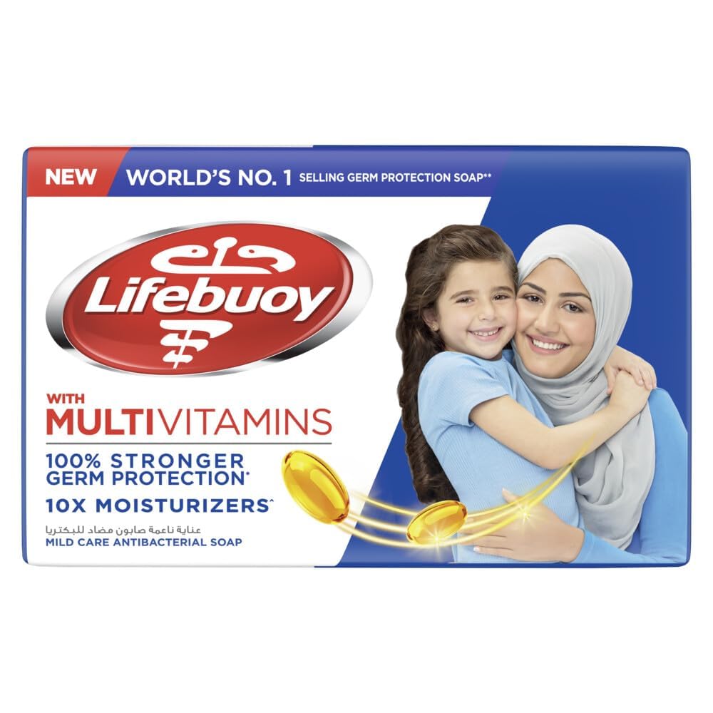 Bar Soap, Mild Care, for 100 percent Stronger Germ Protection and hygiene with 10x Moisturizers, 160g