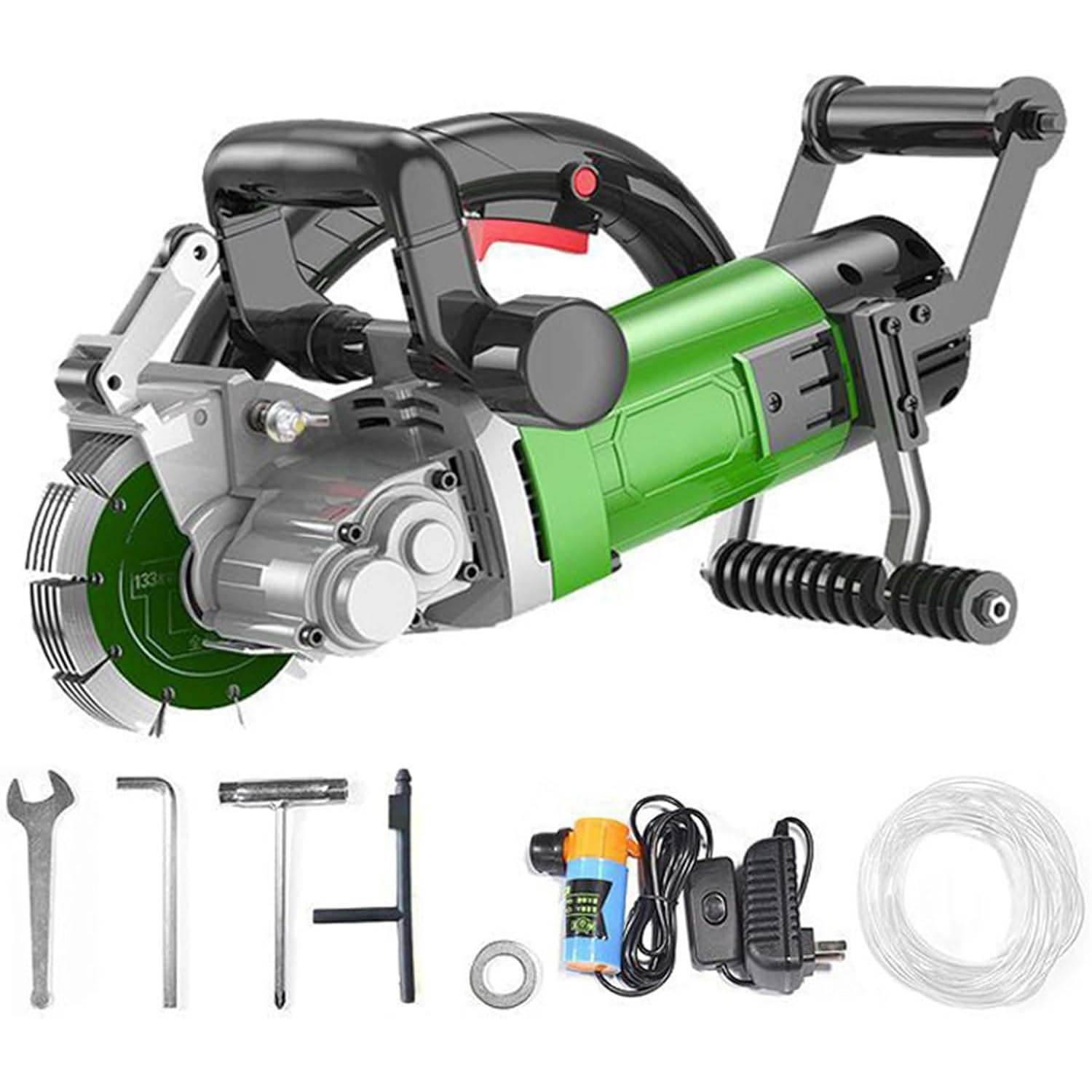 Raspador de pared de hormigón ZXLIHS de 6500 RPM y 5000 W. Herramienta para cortar ranuras de 42 mm de ancho y 38 mm de profundidad para renovación.