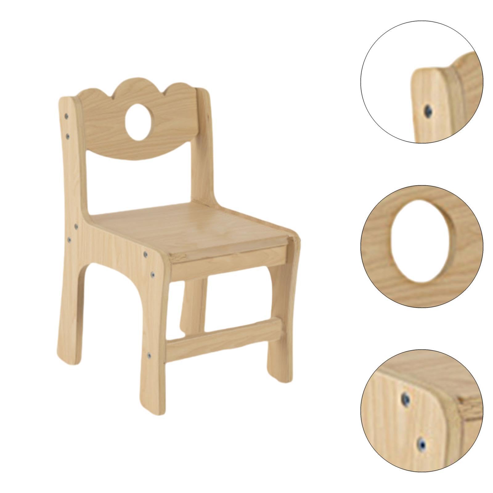Sedia per Bambini in Legno per Tavolo Sedia in Legno Senza Braccioli per Ragazzi della Scuola