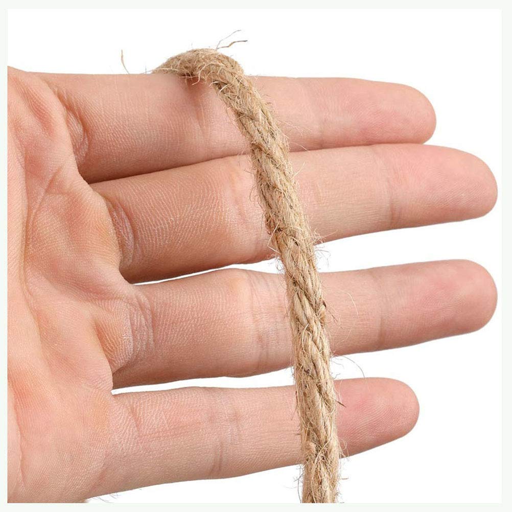 wangk Rope jutowa 4 mm - 16 mm do dekoracji domu, rękodzieła, ogrodnictwa, kota Griffor, 50 m, 100 m