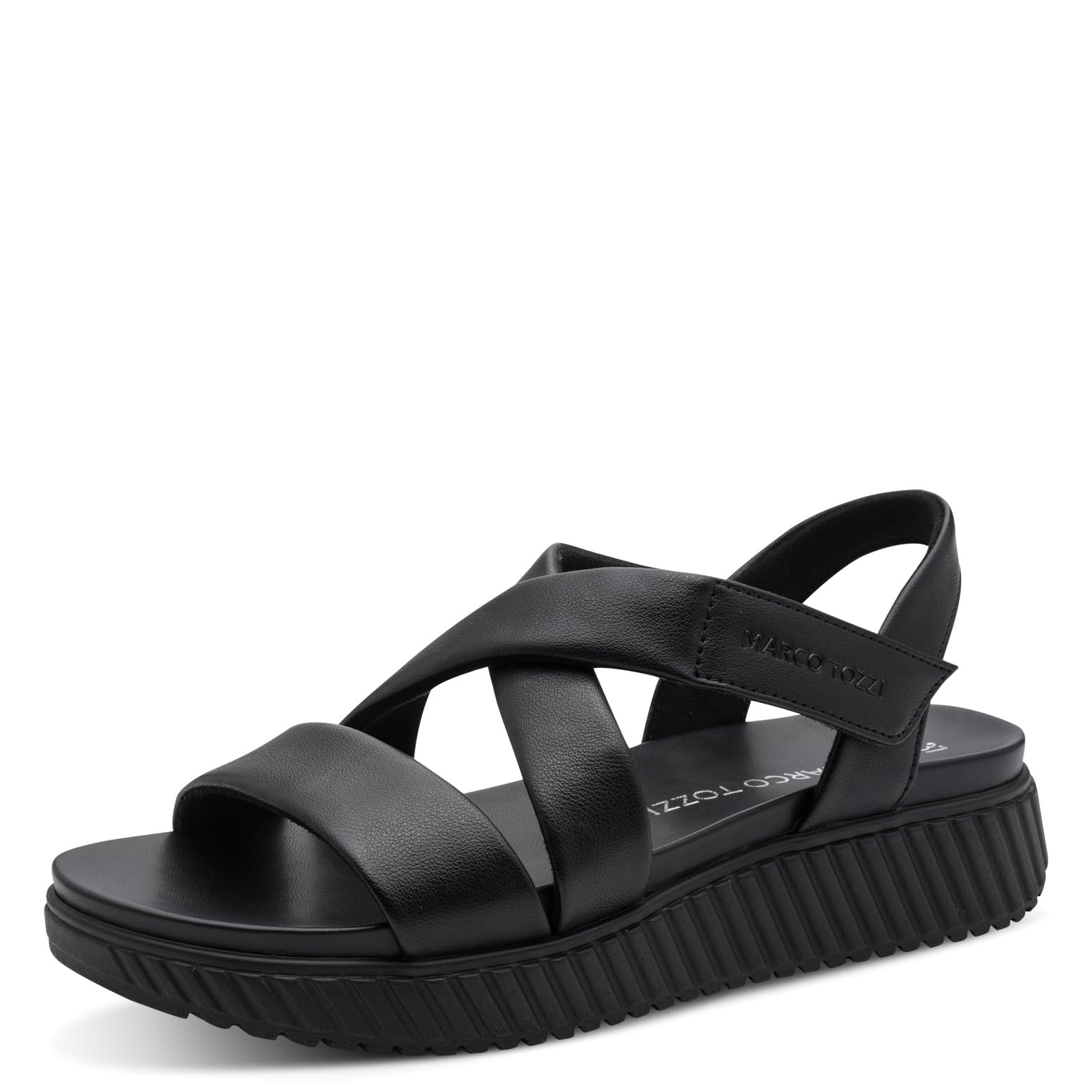 MARCO TOZZI women's sandal soft lining Vegan Vegan, black (BLACK), 4.5 UK