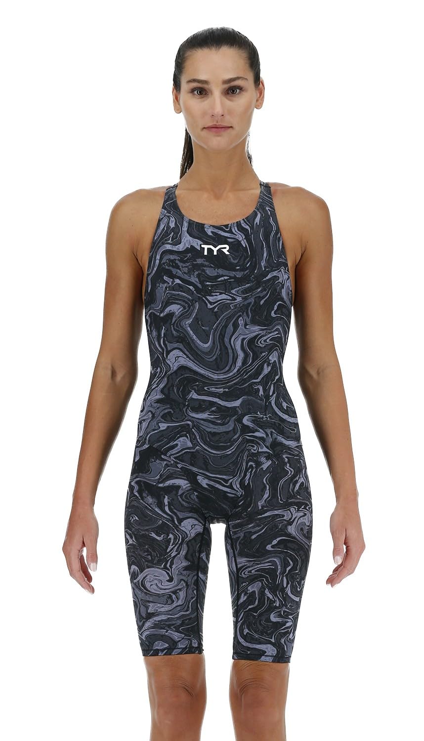 TYR Women's Thresher Hyperblitz Open Back Swimsuit – Competitive Racing One Piece Swimwear, Fina Approved