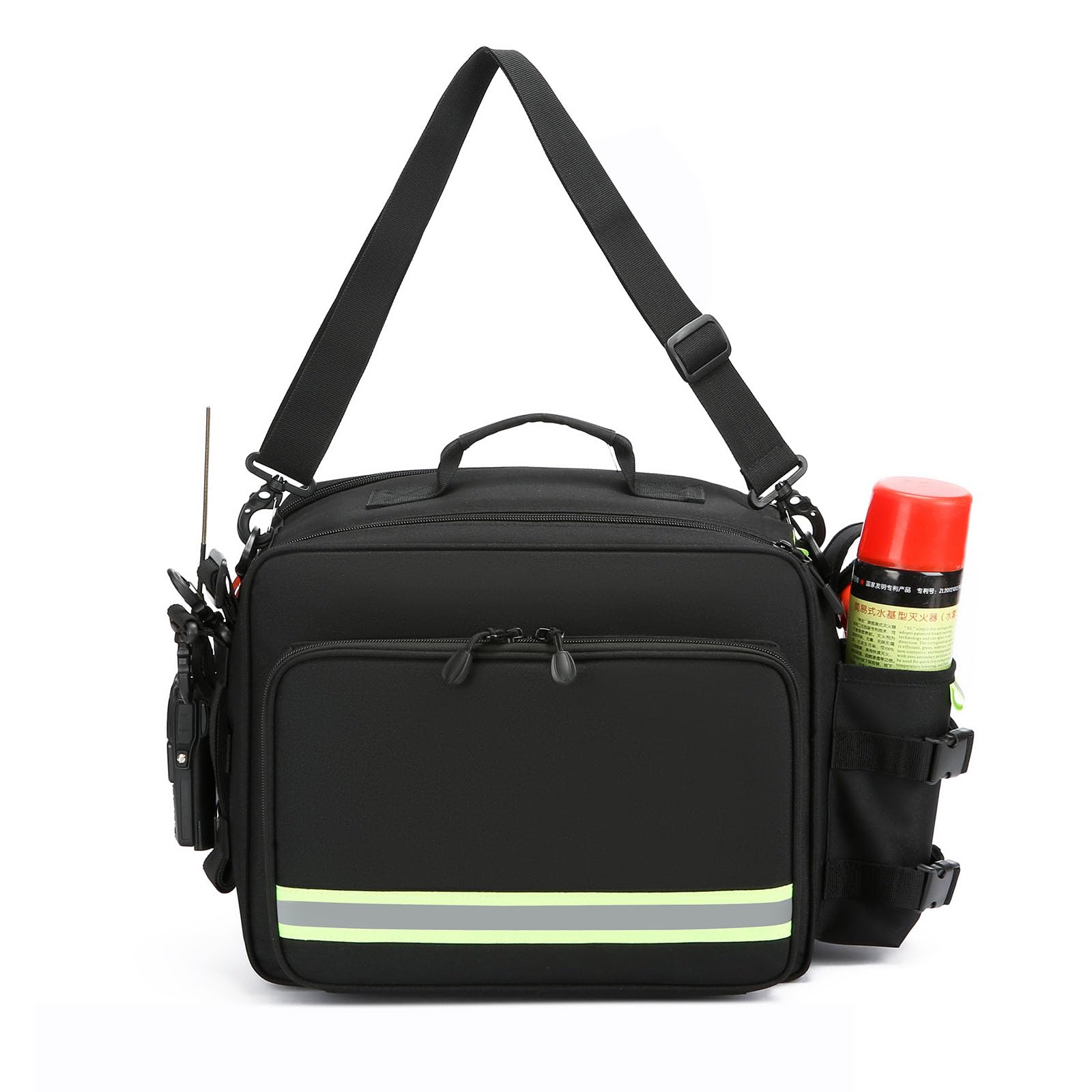 Grande kit di pronto soccorso, borsa professionale per primo soccorso, con manico e tracolla, borsa per traumi medici, per eventi di emergenza, viaggi, assistenza sanitaria domestica., Nero