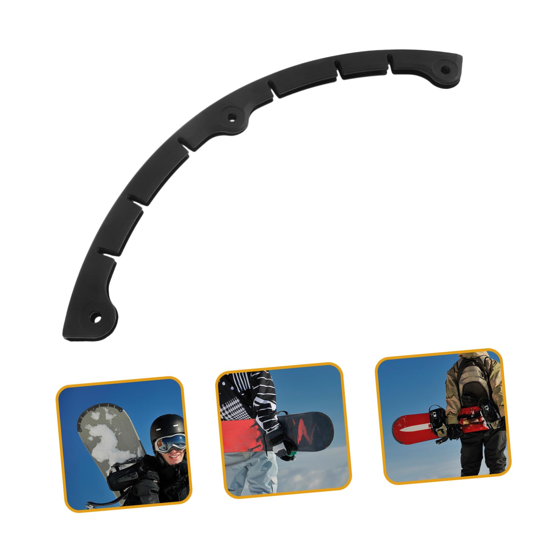 GANAZONO Tiras De Parachoques De Esquí Borde Soportes De Patineta Estante Parachoques De Cubierta para Monopatín Patinar Parachoques De Patineta Anticolisión Accesorio De Skate Pbt Black