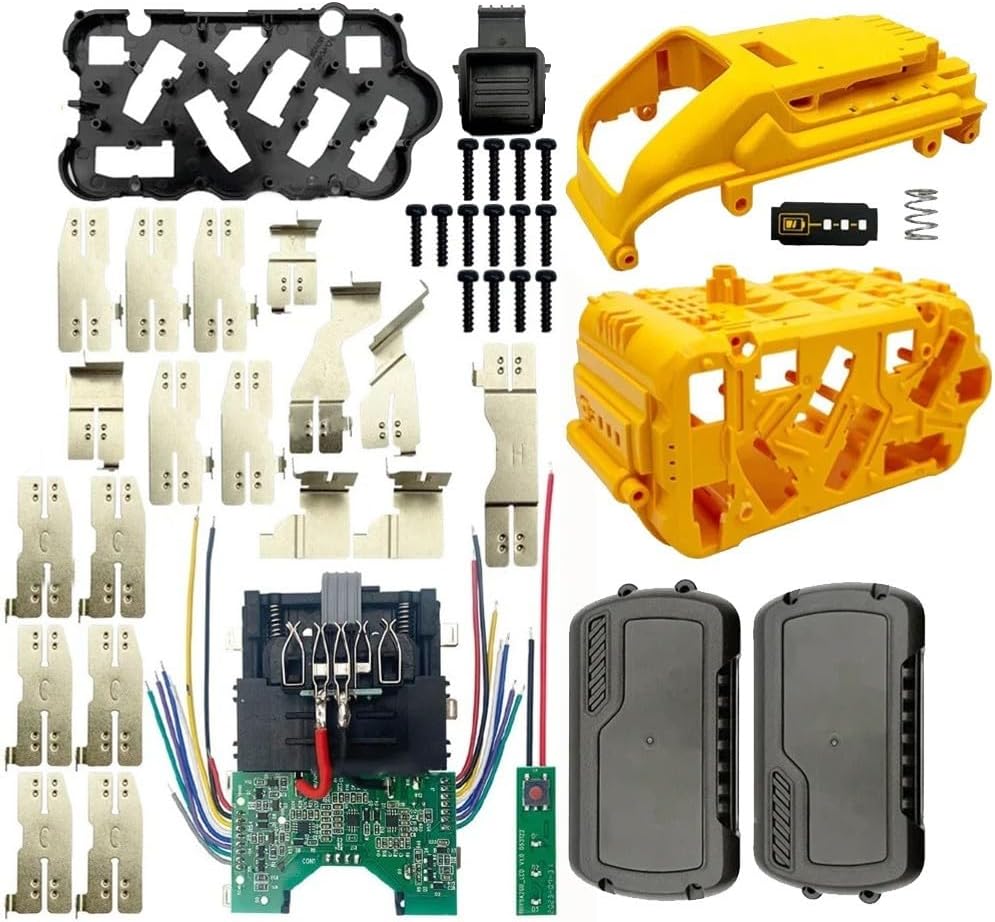 RichVibe 15 Cells 21700 Lithium Battery Storage Case With Charging Protection Board For Dewalt 18V/20V Tools, Plastic Housing For Repair And Assembly Projects