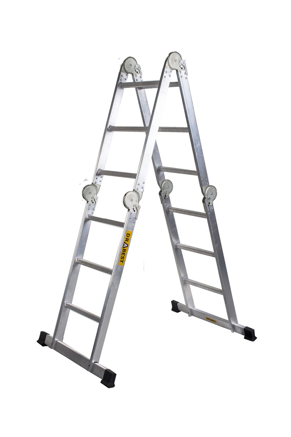 DRABESTPro Aluminium 4x3 Step Ladder Work Platform – Multiple Configuration – Step Ladder 3 Step – Lightweight Aluminium Step Ladder – Foldable Ladder for Home – Capacity 150 Kg – 25x95x35cm 11,8kg