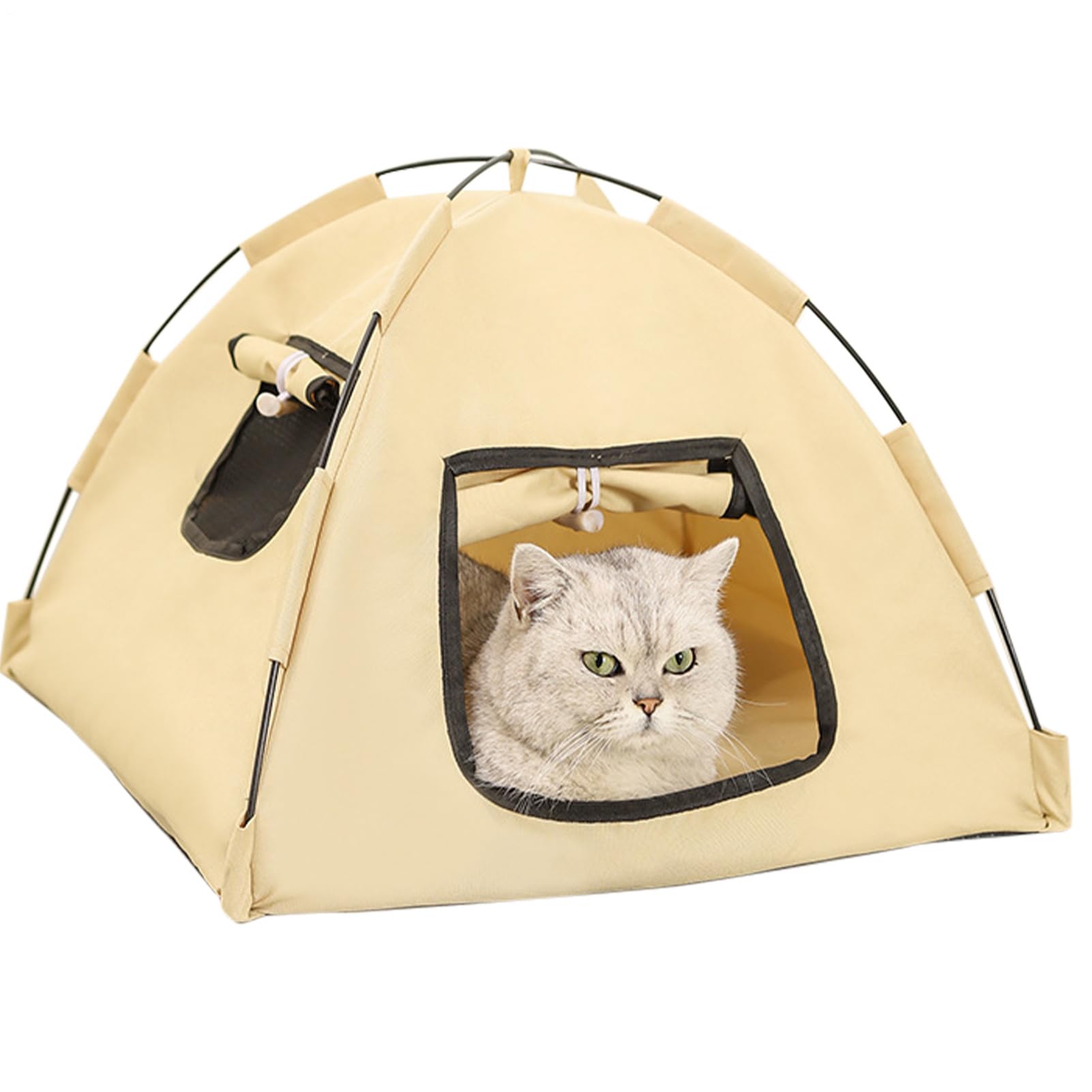 Tienda para gatos y sombrilla plegable para cachorros impermeable en patio