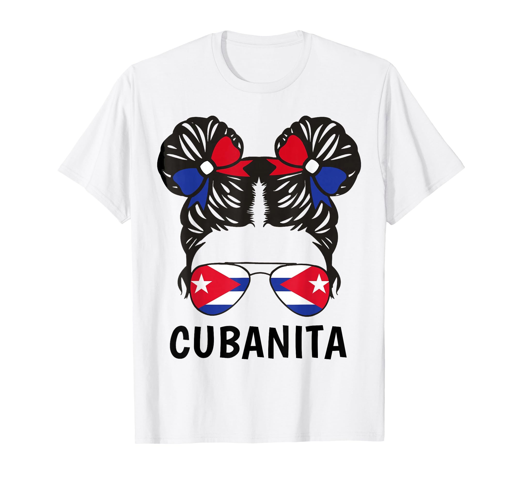 Cubanita Cuban Girl Hispanic Heritage Month Cuba Flag Women T-Shirt