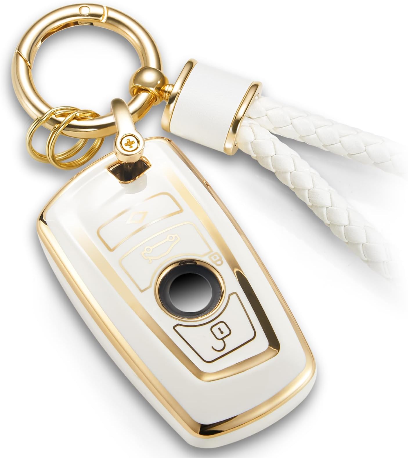 Amazon.com: SHANGHONG Compatible With BMW Key Fob Cover Case Keychain ...