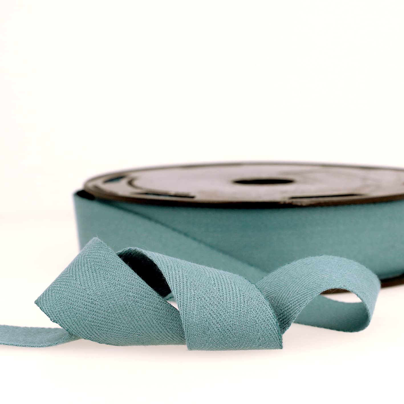Dusty Blue 5m 100% Cotton Twill Tape - Soft Flexible Tape for Binding, Edging, Bunting, Aprons & Crafts - 30mm Wide - Packaged Length, No Joins - Giddy Square — image 1