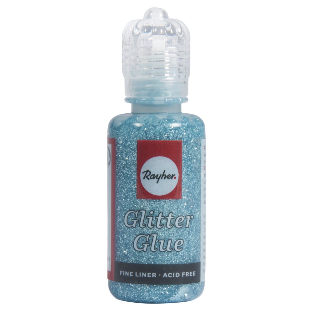 RAYHER Glitter Glue Metallic Bottle 20 ml Lagoon 33840390
