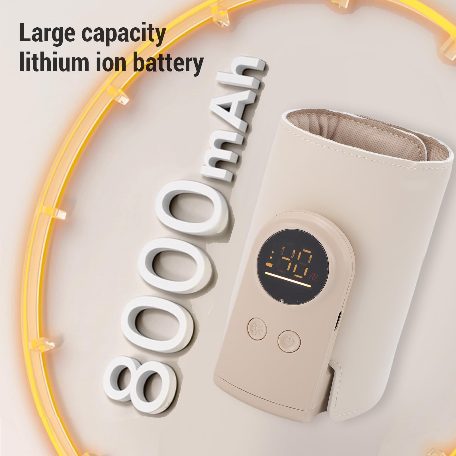 Chauffe-biberon, sans fil, portable, avec écran LED, contrôle intelligent de la température, contrôle précis de la température pour le lait de bébé, idéal pour
