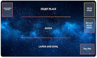 Black Background GEZI Starry Nights Galaxy Standard Size Magic Card The Games Playmat Gather with Storage Sleeves 35x60cm (6)