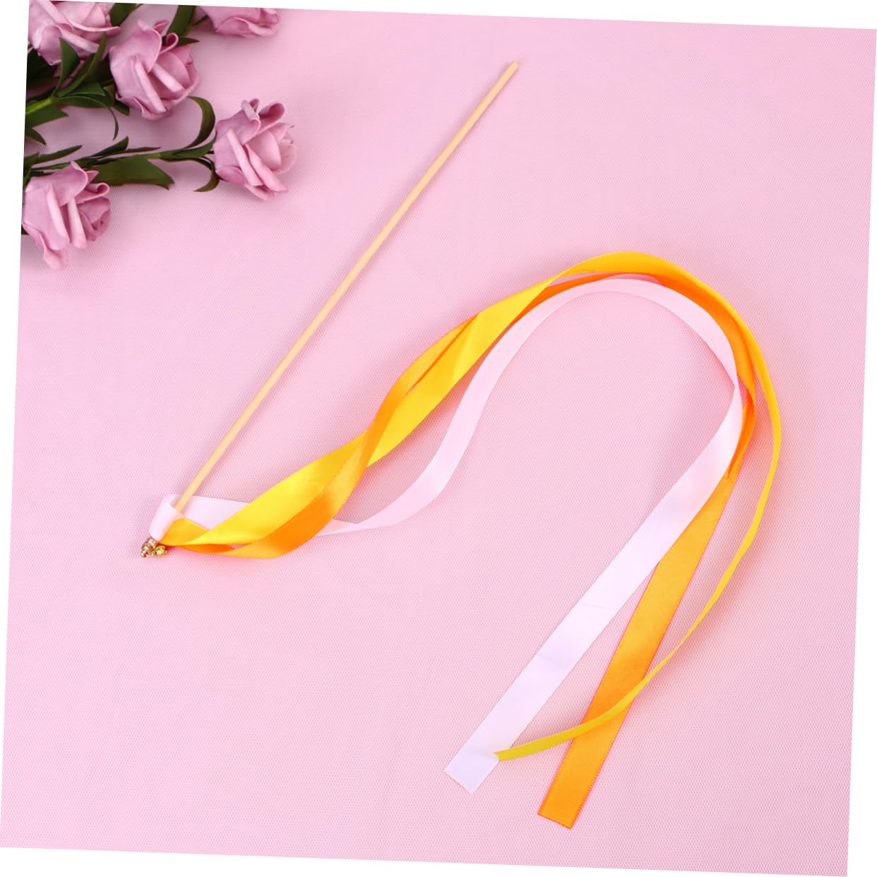 KOMBIUDA 40piezas Varitas De Cinta Con Campana Para Bodas De Bastones De Hadas Amarillos Para Fiestas y Celebraciones Perfectos Como Recuerdos De Boda y Accesorios De Fiesta