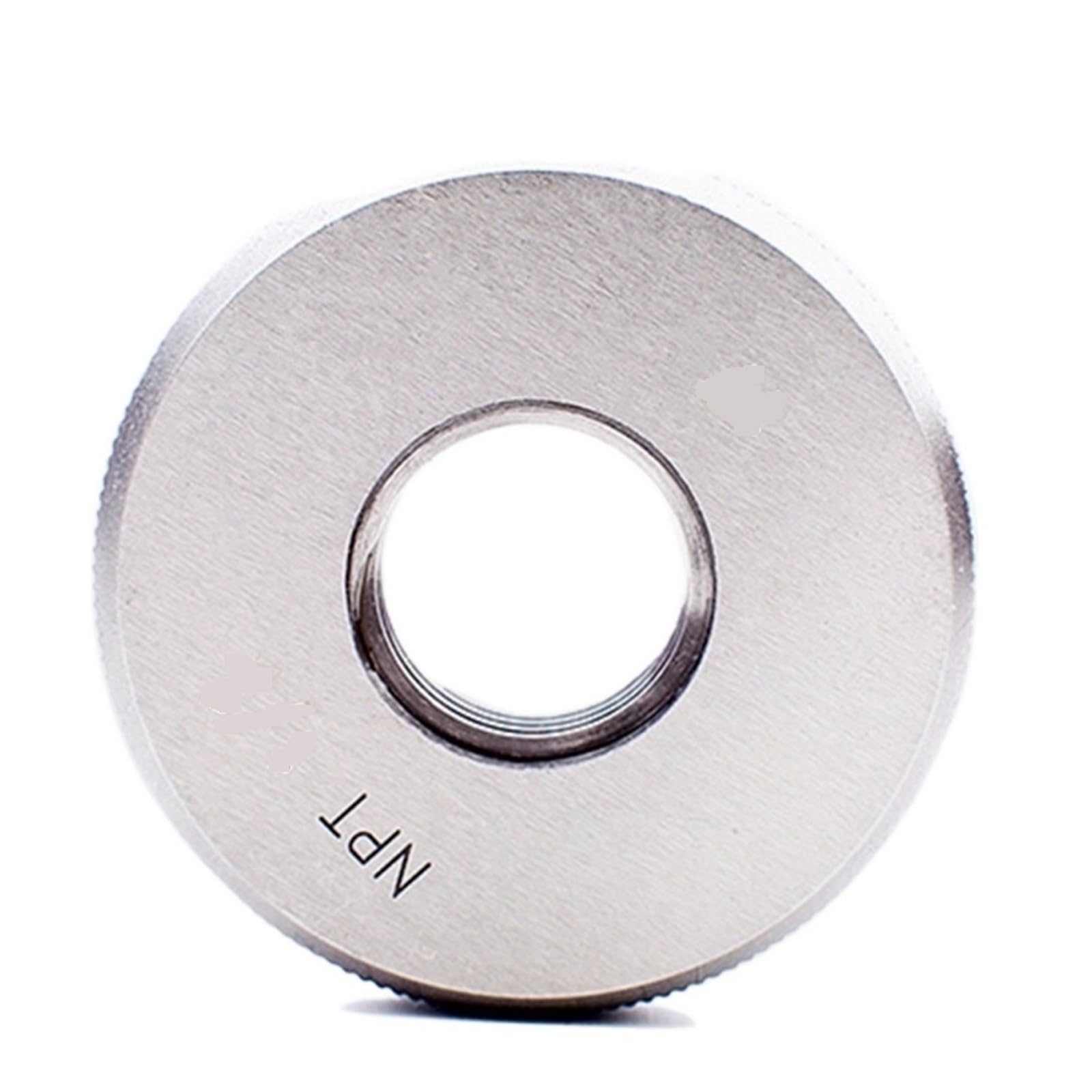 NURII Calibre de Anillo de Rosca NPT de Alta precisión de 1 1/4, Calibre de Anillo de Rosca de Tubo NPT, Calibre de Tornillo Externo de precisión Fino, Herramienta de Prueba de Rosca de Paso