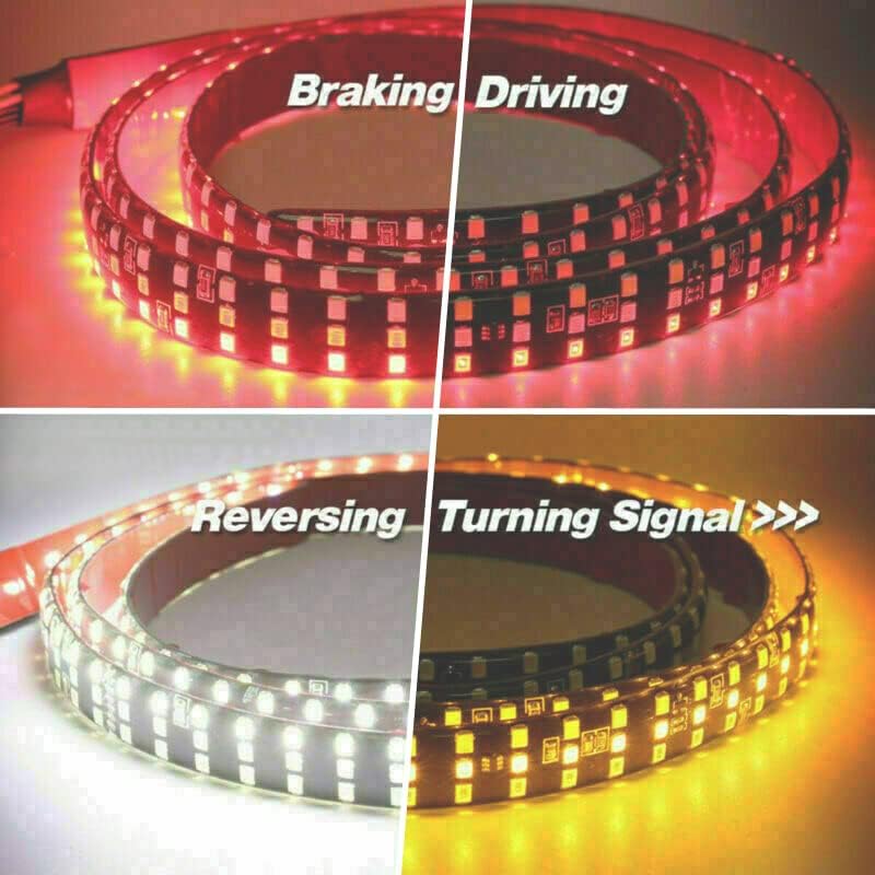 Image showing the IP68 waterproof durable design of the LED strip, with a truck driving through water.