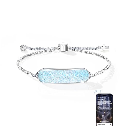 BELELA NFC Bible Bracelet for Women, Tap Smartphone for Daily Bible Verses, Adjustable Stainless Steel Christian Jewelry, Inspirational Gift for Mom, Sister and Friend