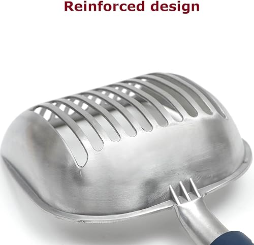 Miniatura 4 de Cuchara de arena para gatos, cuchara de arena de aluminio para gatos, cucharas de arena de metal de gran tamaño sólidas y duraderas, metal sólido,