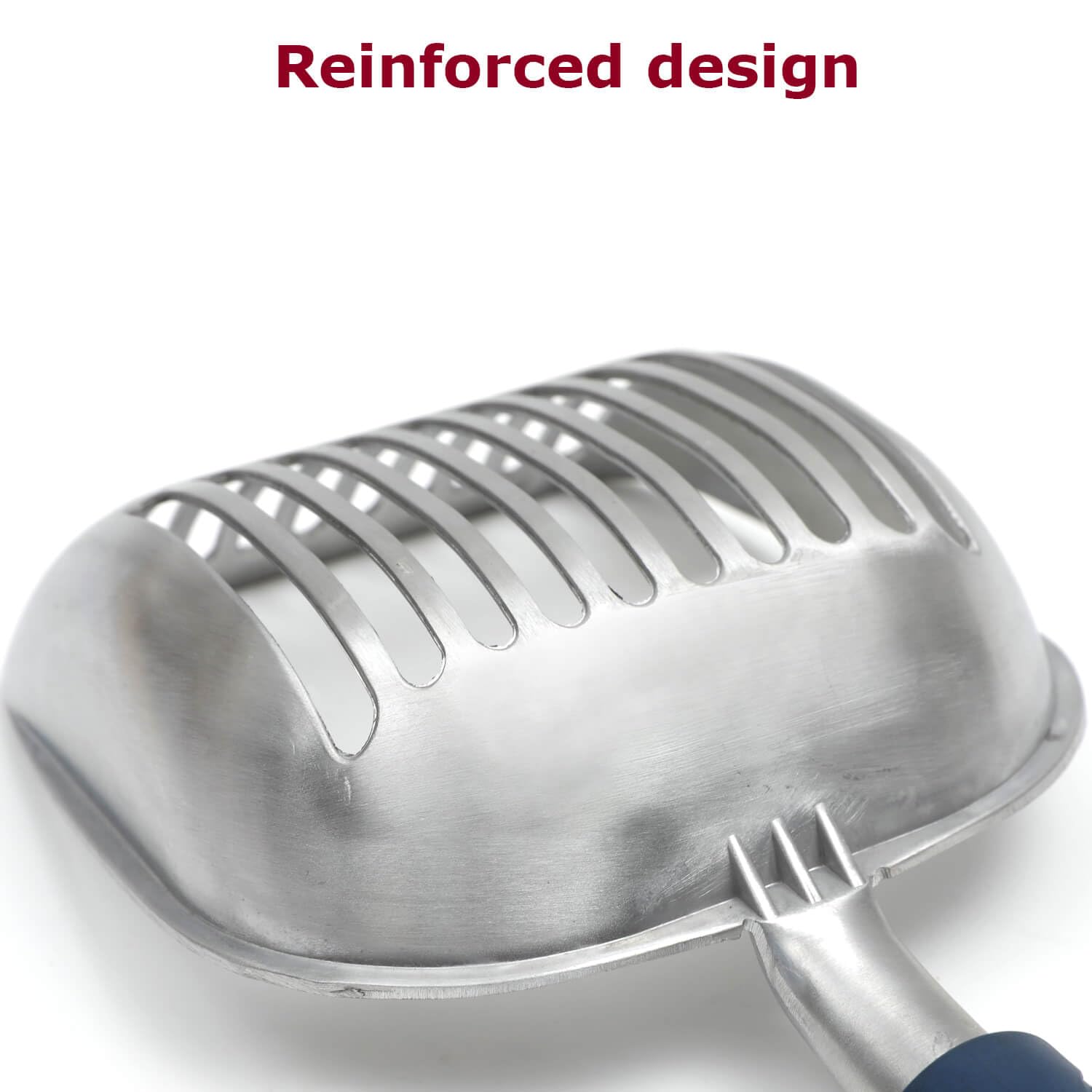 Cat Litter Scoop, Kitty Metal Scooper, Aluminum Alloy Sifter, Kitten Pooper Lifter, Deep Shovel, Long Handle, Poop Sifting, Durable, Heavy Duty, for Litter Box - image 3