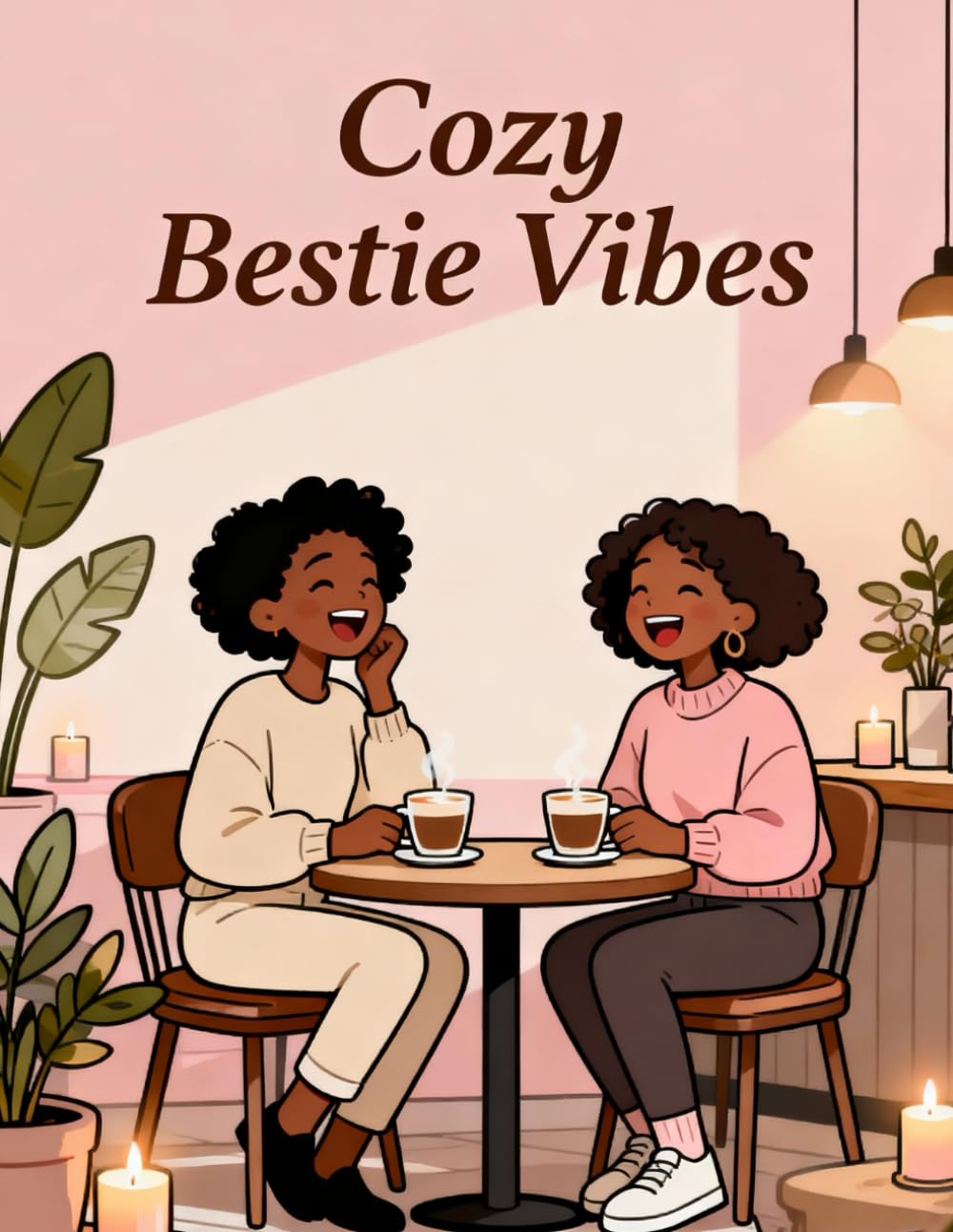 Cozy Bestie Vibes: A Cute and Easy Coloring Book for Adults and Teens Featuring Friendship Moments, Self-Care Days, and Simple Joys: Featuring Cozy ... Scenes Celebrating African American Girls