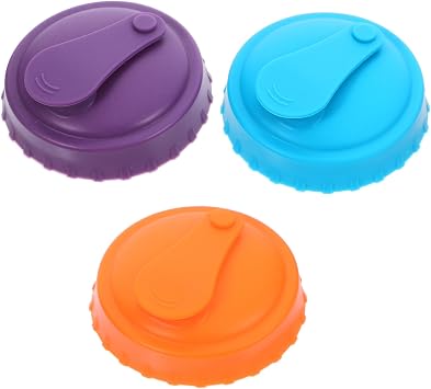 3pcs Silicone Soda Can Lids Reusable Beverage Covers for Freshness Retention Fits Standard Cans Includes