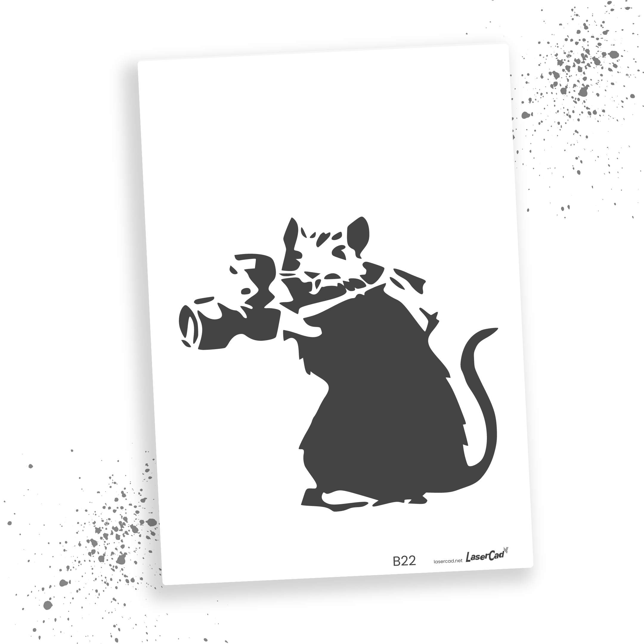 Pochoir pour graffiti BANKSY et aerographe pour peindre des toiles pop art