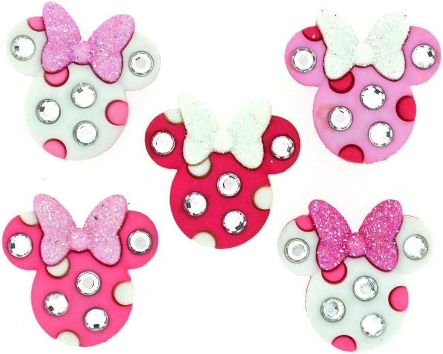 Dress It Up Disney Button Embellishment 8955 Minnie Rhinestone Heads - Color may vary