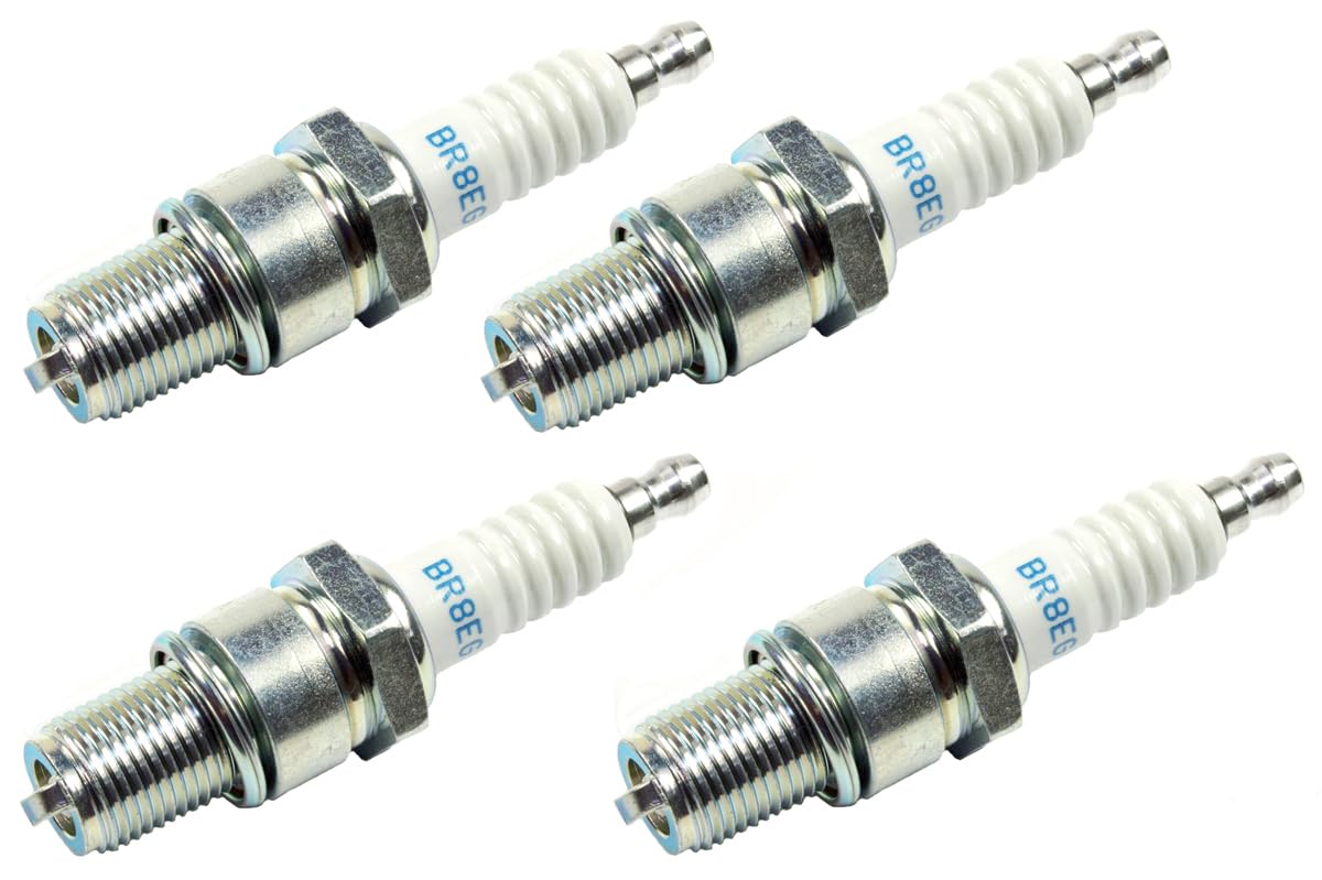 NGK BR8EG - Set di 4 candele di accensione per gas Hon da Husqvarna Kawasa ki KT M Laverda Suzu ki TM Racing Yamaha
