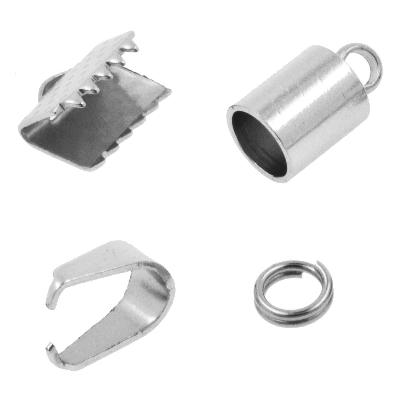 Jump Rings For Jewelry Making 740-Piece Ribbon Clamp Set For - Main Image