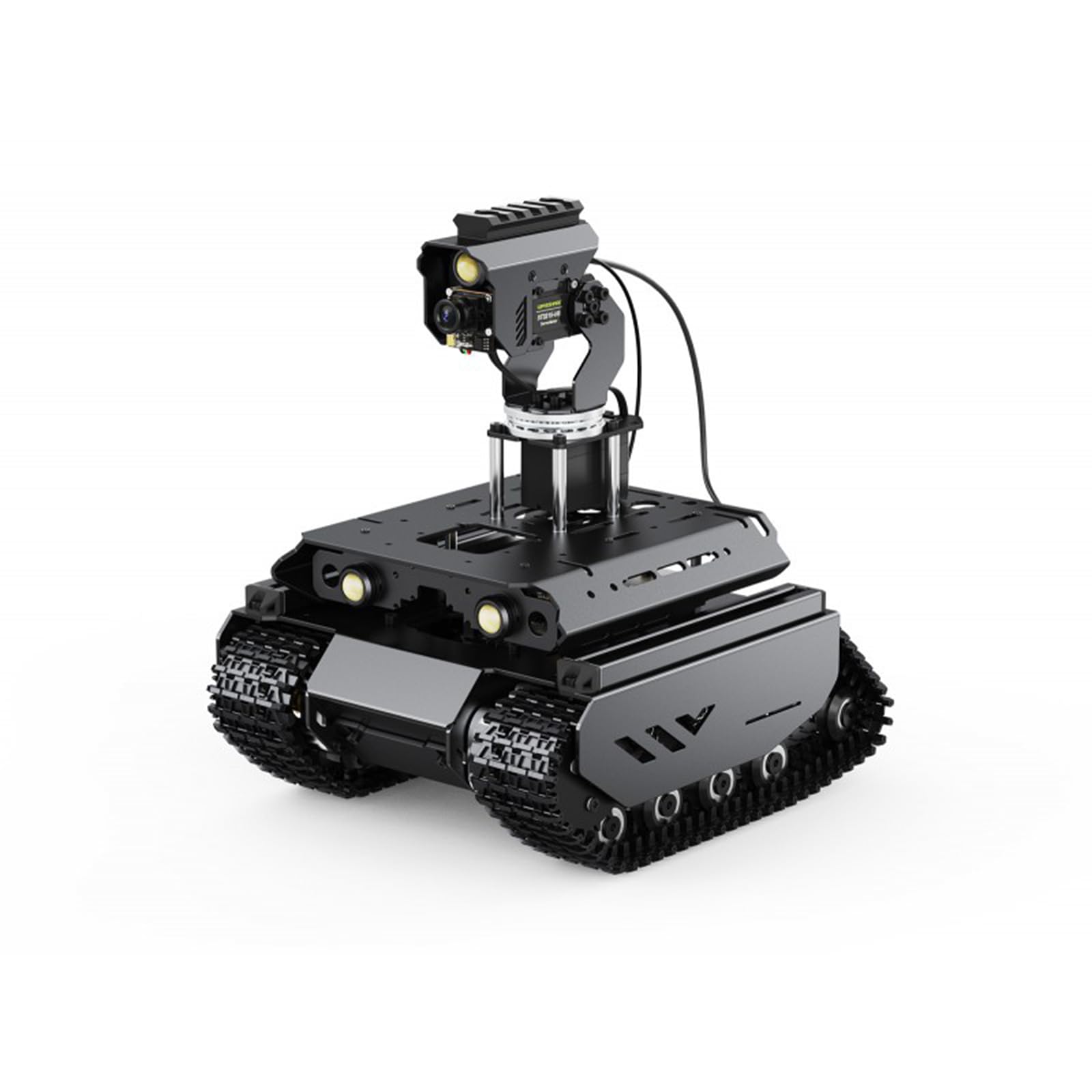 TUOPUONE UGV Beast Open-Source Off-Road Tracked AI Robot Compatible with Raspberry Pi 5 Dual Controllers All-Metal Body Computer Vision Without RPi5?with Pan-Tilt Module