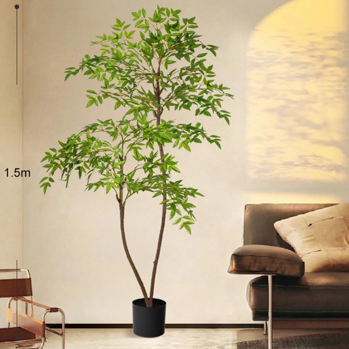 フェイクグリーン 人工観葉植物 現代的な装飾 大型 観葉樹 インテリア 室内 家庭 日よけバルコニー 新築祝い 母の日 父の日 お祭り 大きい モダン 盆栽植物 ギフト 贈り物 引越しのギフト 手入れのいらない 人工樹木 簡単保 RaogtCYU