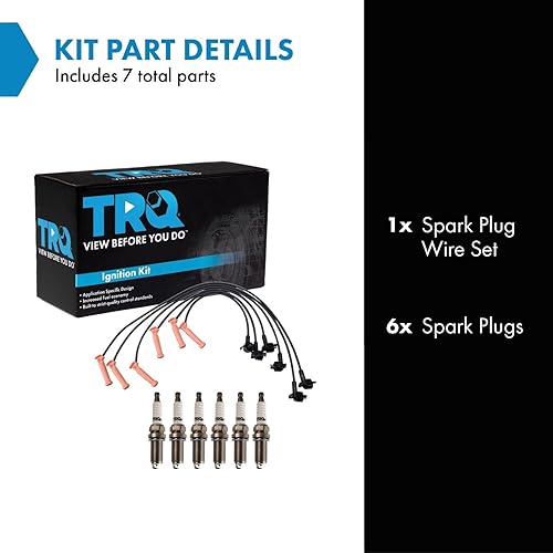 Miniatura 44 de TRQ Kit de bujías de 5 piezas de bujías de iridio compatibles con Chevrolet Aveo 2004-2008 Aveo5 2004-2008