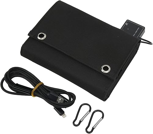 Cargador de panel solar portátil de 25 W, 5 V 2.5 A, kit de cargador solar plegable para teléfono, 8 paneles solares plegables con 1 a 3 cables de