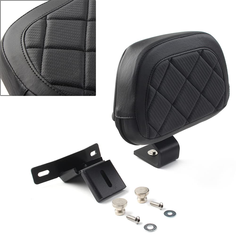 FSFYUK Almohadilla de respaldo para conductor delantero para Davidson Touring CVO Street Glide Road Glide Electra Glide Ultra Limited modelos 2009-2022 2021 2018 2020, negro con costuras negras