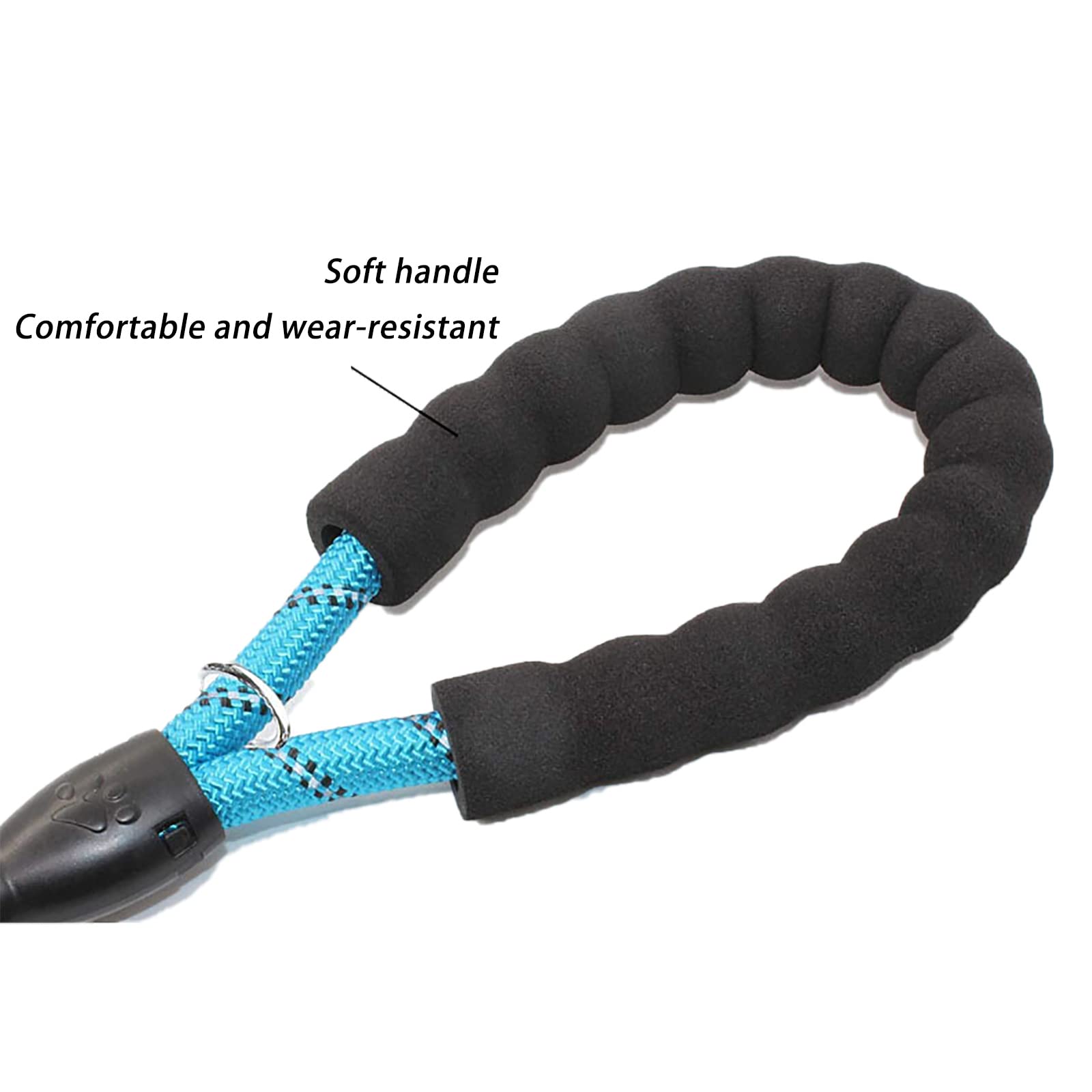 Generic Laisse Chien Corde, Laisse pour Chien en Nylon avec Poignée Rembourrée Douce et des Fils Réfléchissants pour Chiens de Moyenne