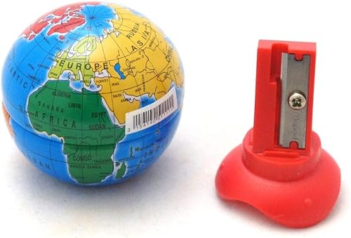 Miniatura 5 de Maped Sacapuntas de globo - Diseño de mapa del mundo - Eficiencia de afilado - Rápido y preciso - Decoración de escritorio - Paquete de 16