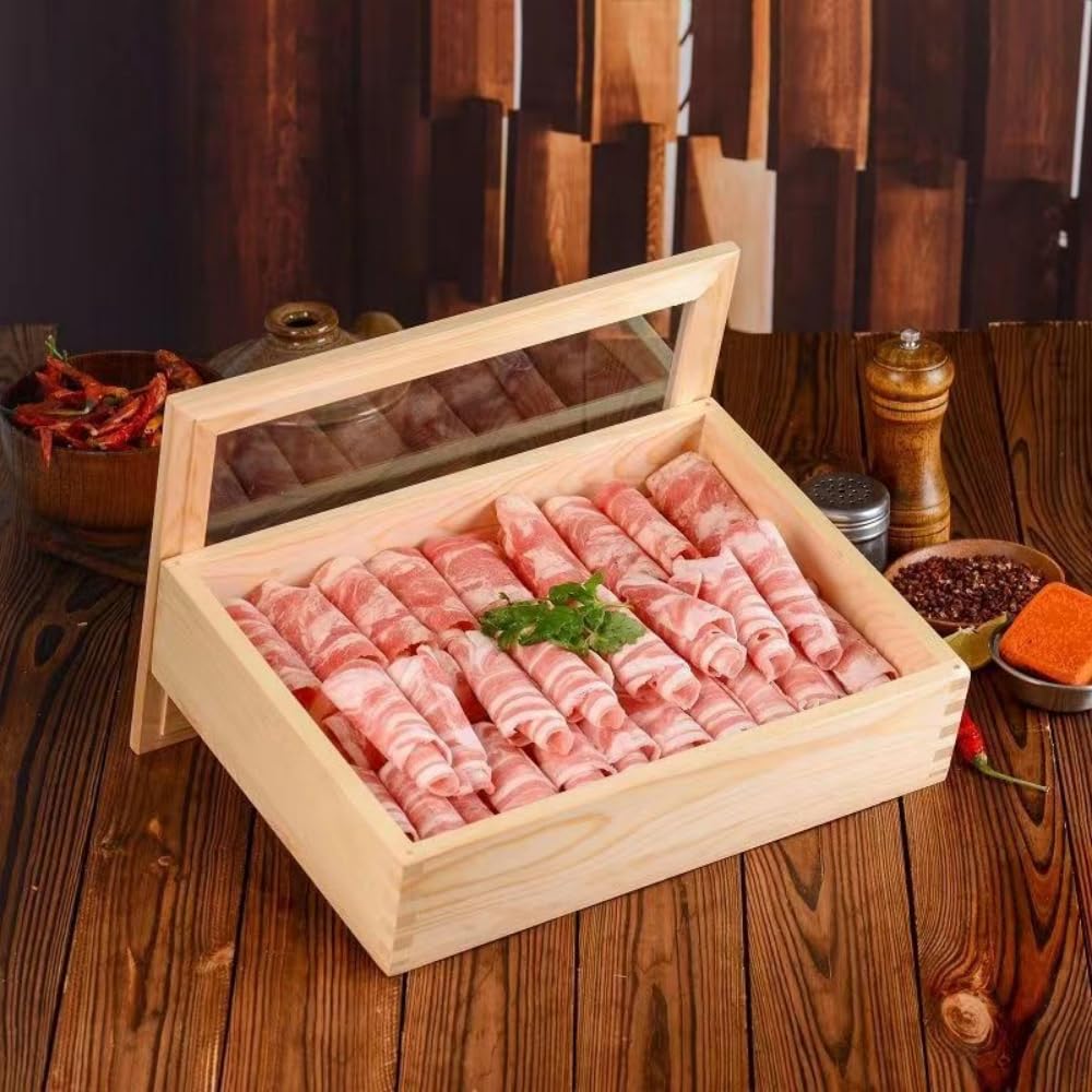 Amazon.co.jp: TAKEY大 ネタ箱 目皿 アクリル製 フタ付飲食店 寿司屋