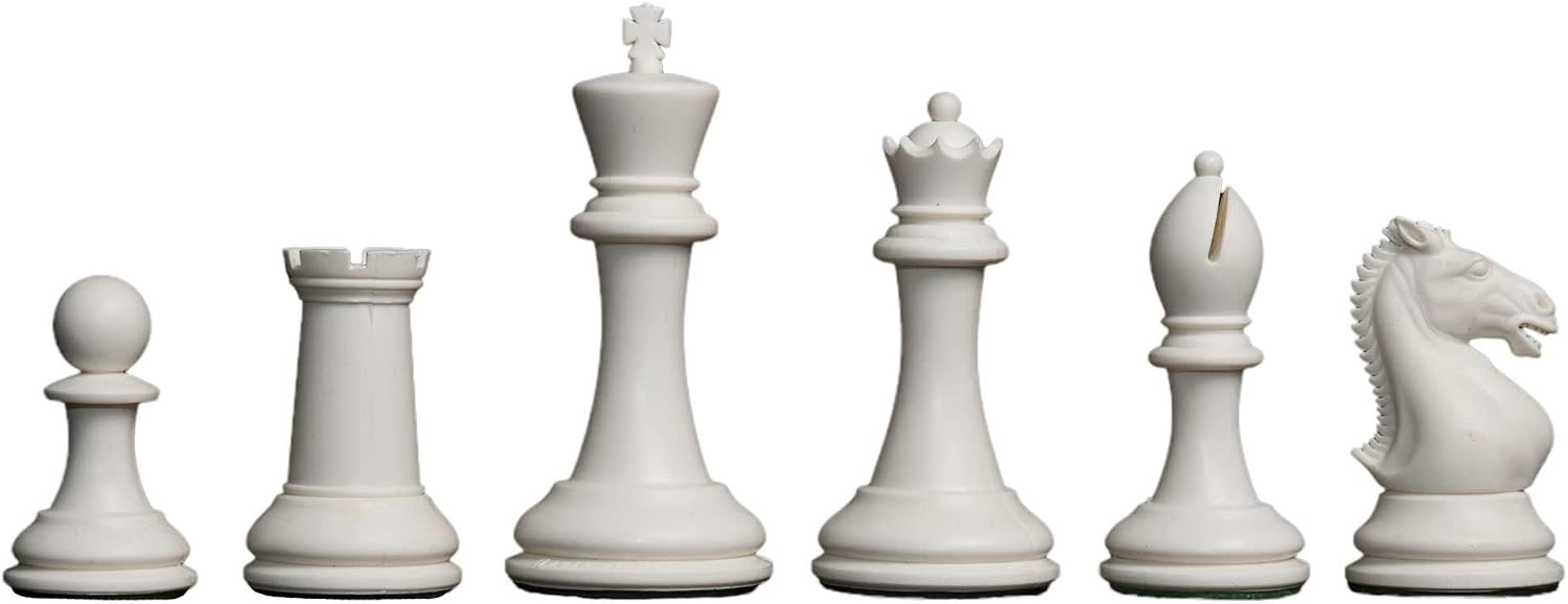 The House of Staunton - The Hastings Plastic Chess Set - Pieces Only - 3.875" King - Red & White