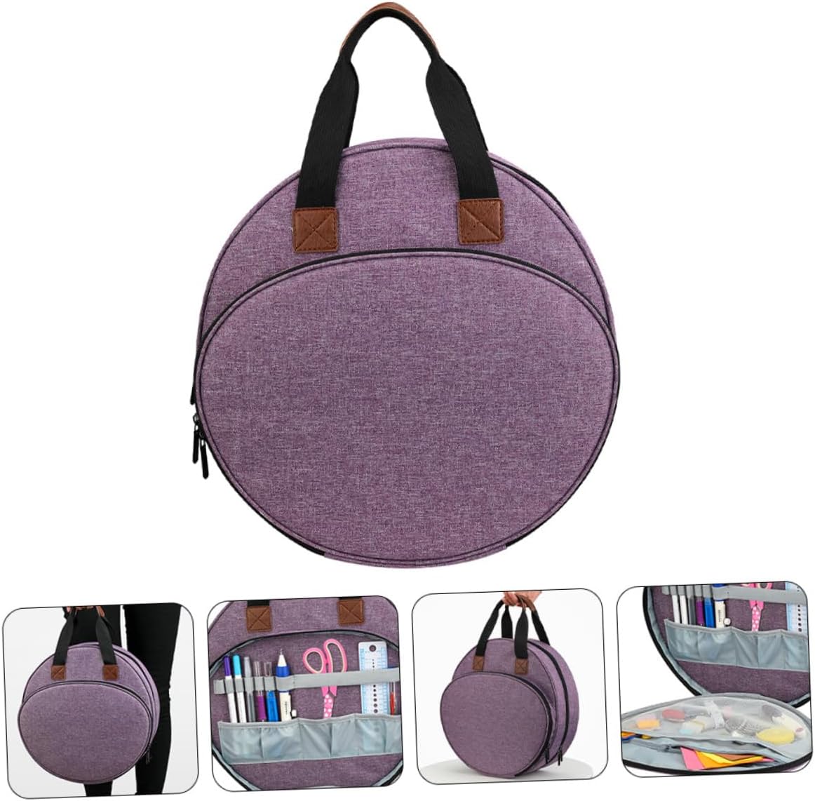 CIMAXIC Beginner Embroidery Kit Floss Tools Storage Bag Oxford Fabric Embroidery Bag Tote for Beginners