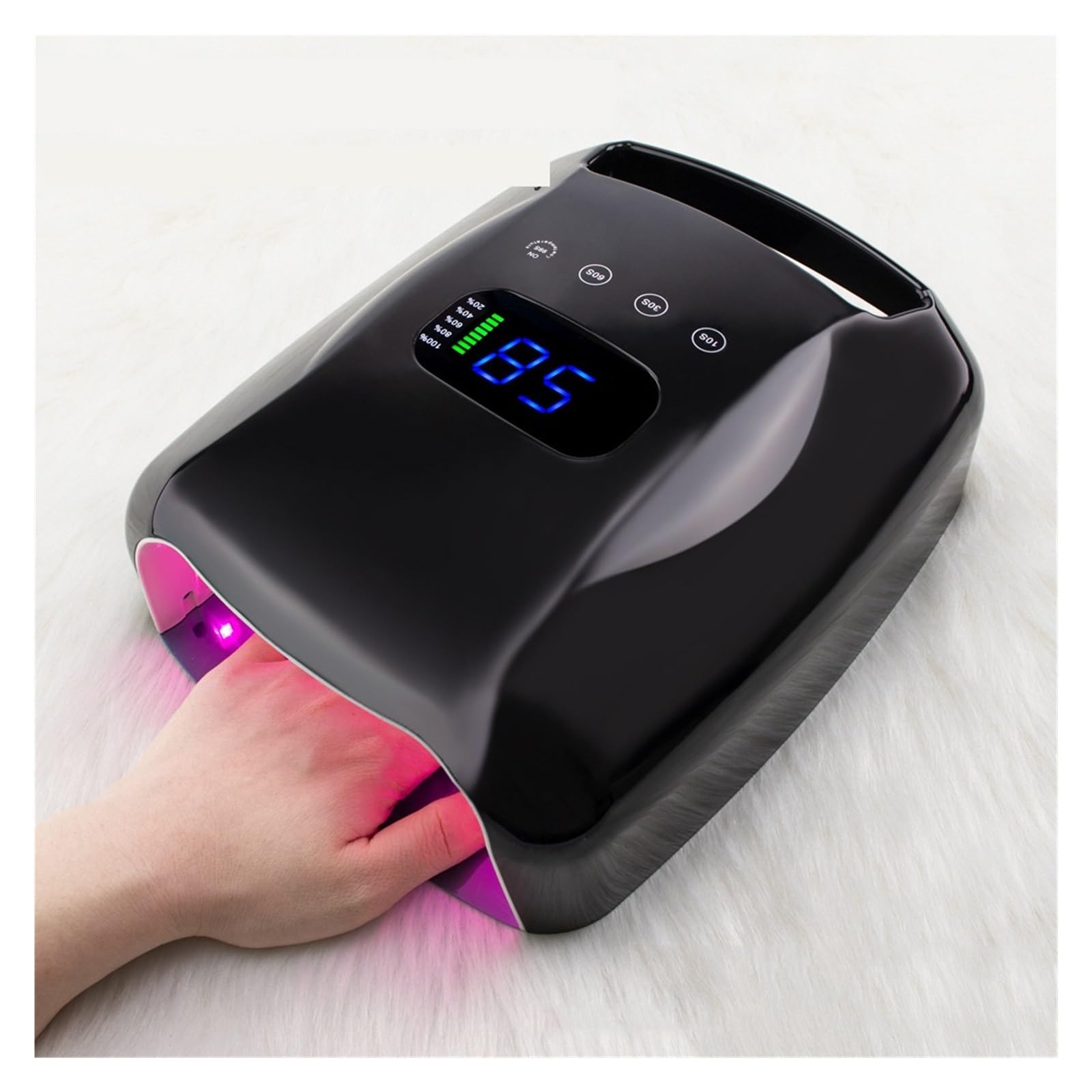 Lampa UV do Paznokci, Lampa LED UV do paznokci Bezprzewodowa lampa LED UV do paznokci Profesjonalny bezprzewodowy akumulator Suszarka do paznokci Maszyna do manicure 96 W Lampa do przenośnego utwardza