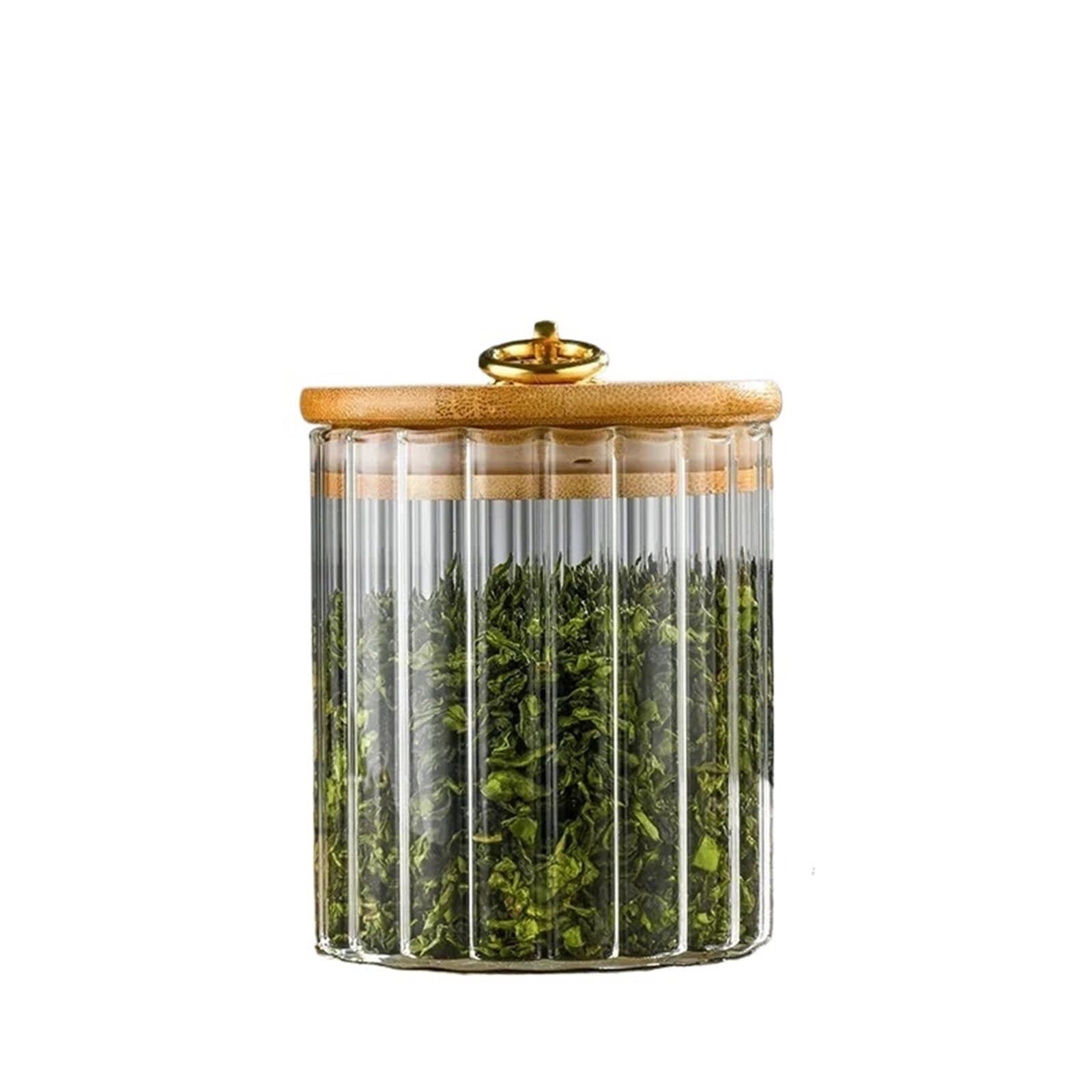 LSNNMU 2pcs Food Container Kitchen Storage Bottles Jar Glass Airtight Canister Grains Tea Coffee Beans Dried Fruit Candy Jars For Preserving(9 * 10cm)