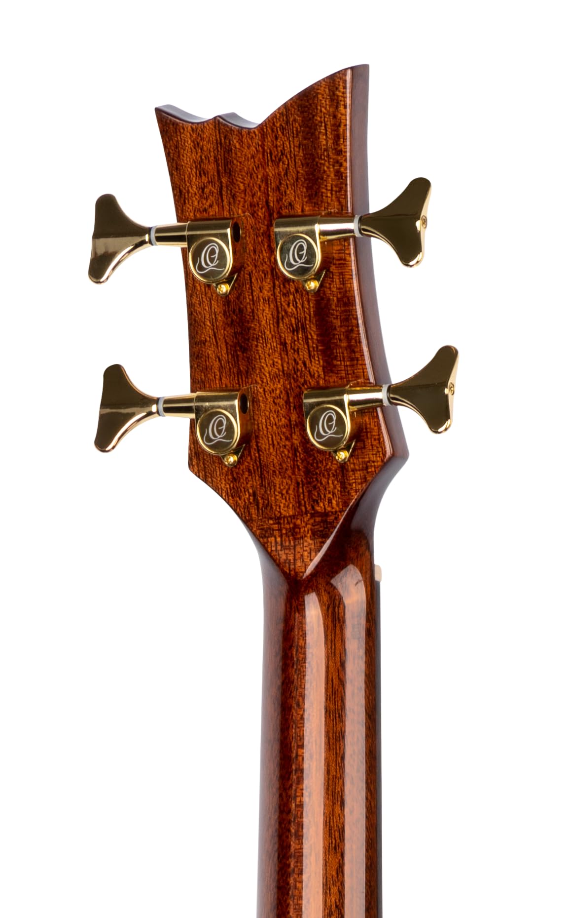 Ortega Guitars Bass Elektro-Akustisch Linkshänder – Medium Scale, mit Cutaway, Armrest – The Private Room Series – Massive Alaska Fichte / Gestreiftes Ebenholz, Hochglanz Natur (STRIPSU.ACB-L)