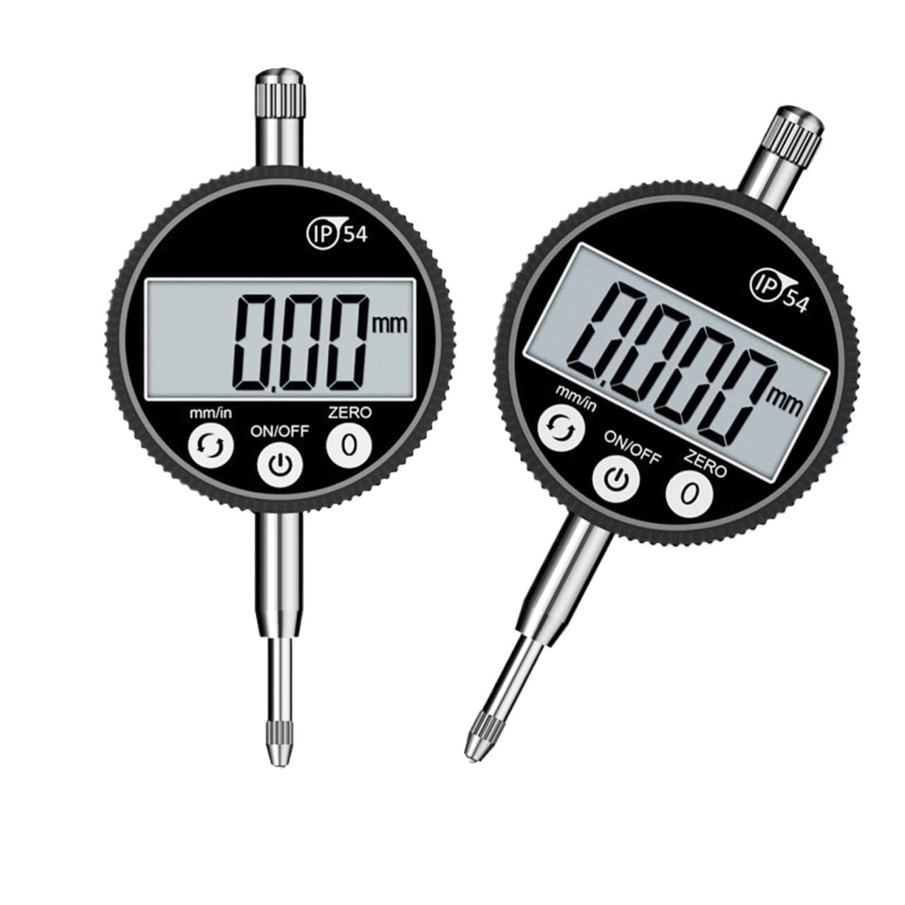 1pcs IP54 Waterproof Digital Dial Indicator Gauges Electronic Digital Micrometer Hour Type Indicator Comparator Measuring Instruments(Digital 0.01mm)