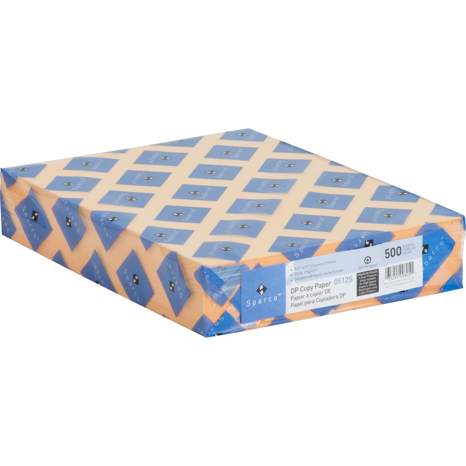 Premium Copy Paper, 20Lb, 8-1/2"x11", 500 Sheets per Ream Color: Goldenrod