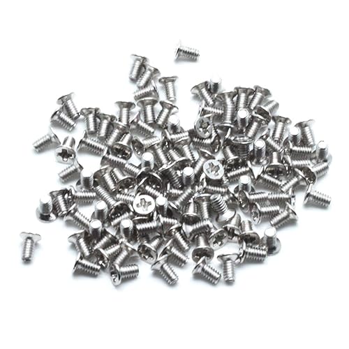 Dasunny - Tornillos de cabeza plana avellanados Phillips M2 x 0.157 in, 100 unidades