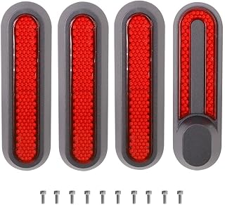 spier Set of 4 Scooter Replacement Parts Scooter Side Covers with Rear Reflector Made of Plastic, Reflective Rear Wheel Covers Compatible with Xiaomi M365 /Pro/Pro 2/1S/Scooter 3 Electric Scooter