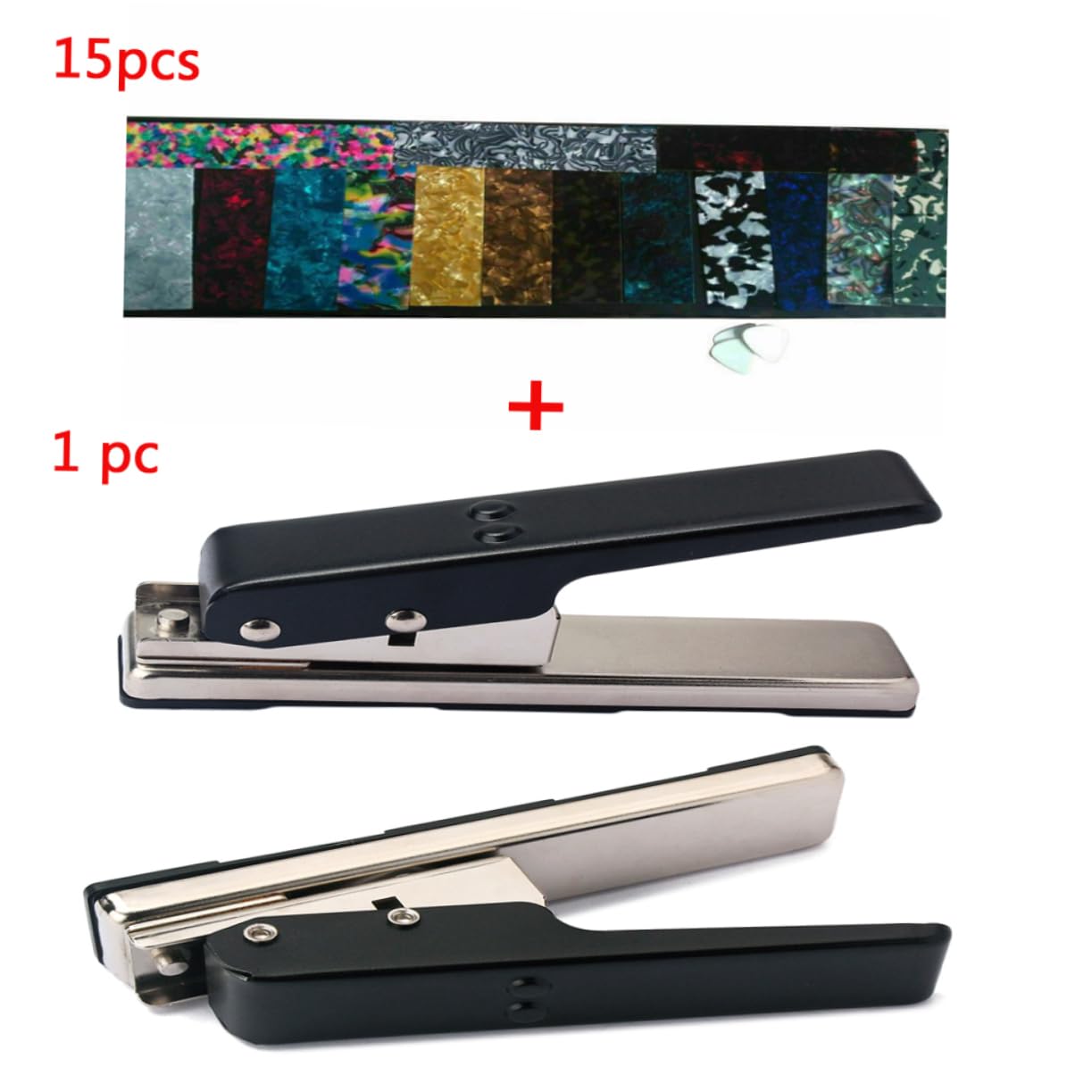 R26 Professional Guitar Picks Maker Cutter per Plettri Chitarra | Nero, Metallo e Plastica, Base in Plastica, per Carte Vecchie e Tessere Hotel
