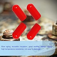 Vista 3 de Aopin Cubierta de tapa de extremo redondo de goma de 3/10 pulgadas (0.295 in), protectores de rosca de tornillo de PVC flexible de tubería