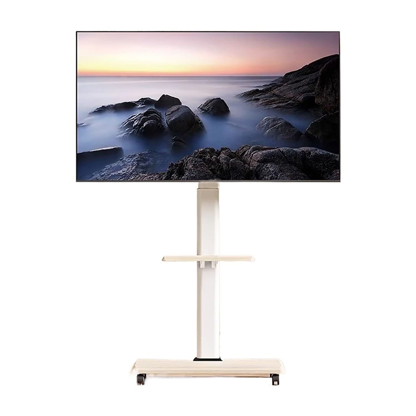 Soporte de TV rodante portátil para LCD/LED/Ola de 3275 Pulgadas Soporte de Piso Giratorio Ajustable TV móvil para Uso en Sala de conferencias, Sala de Estar y Dormitorio