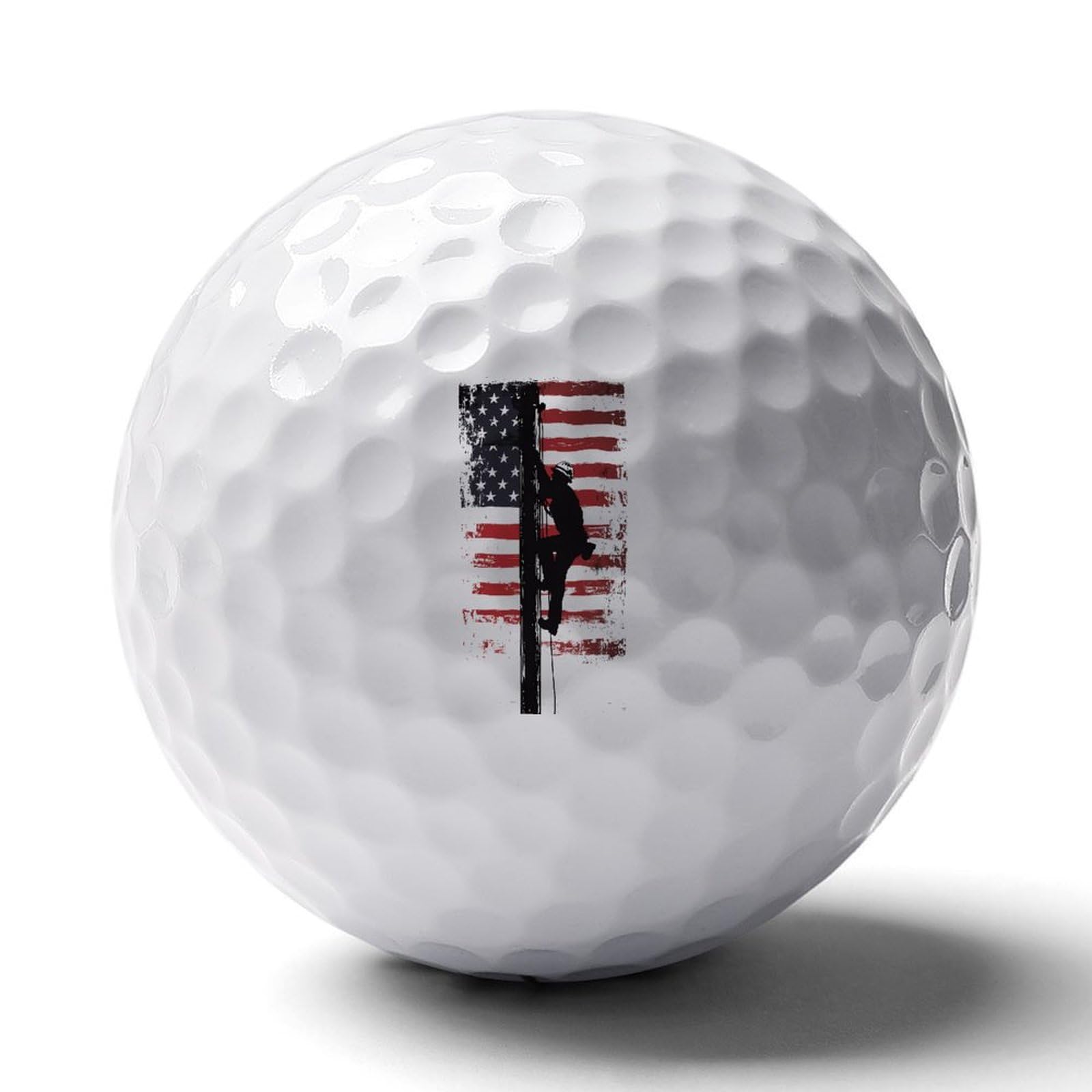 Lineman U.S.A Flag Logo Golf Balls Personalized Ball Custom for Men Women Boyfriend Husband